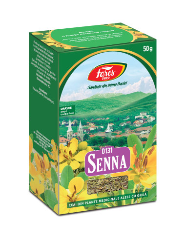 Ceai Senna frunze, D131, 50 g, Fares - UZ-GENERAL - FARES