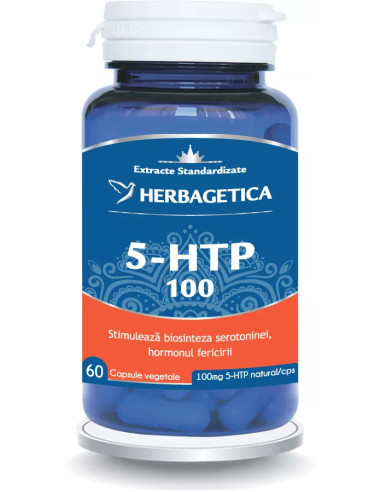 Herbagetica 5HTP, 60 capsule - STRES-SI-SOMN - HERBAGETICA