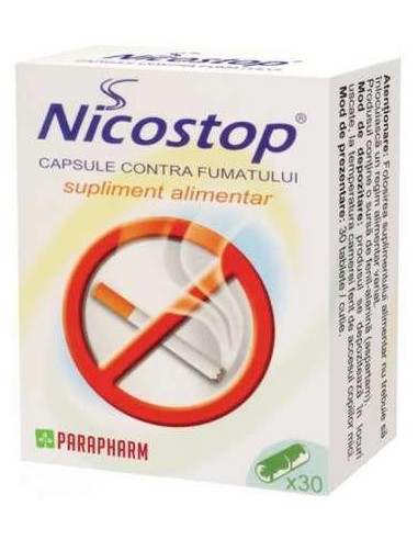 Nicostop, 30 capsule, Parapharm - PENTRU-FUMATORI - PARAPHARM