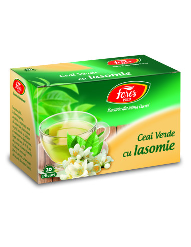 Ceai verde cu iasomie, 20 plicuri, Fares -  - FARES