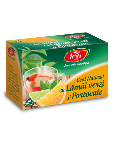 Ceai cu Lamai verzi si Portocale, 20 plicuri, Fares -  - FARES