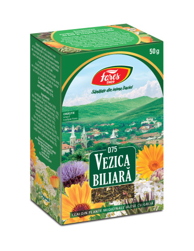 Ceai Vezica Biliara, D75, 50 g, Fares - UZ-GENERAL - FARES