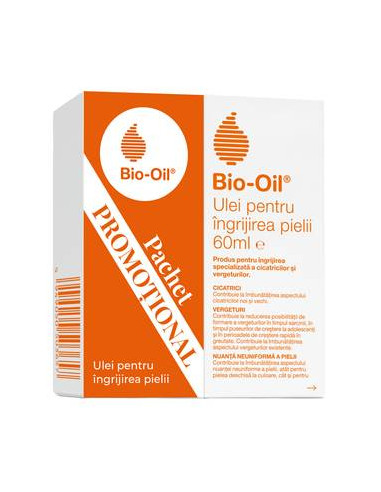 Ulei pentru ingrijirea pielii, 60 ml + 60 ml, Bio Oil - CREME-ANTICELULITA-SI-VERGETURI - BIO OIL