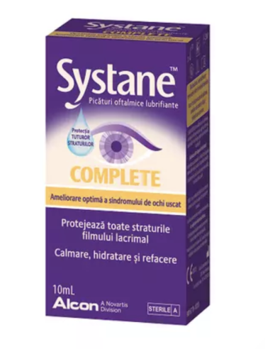 Systane Complete Picaturi oftalmice lubrifiante fara conservanti, 10 ml, Alcon - INGRIJIRE-OCHI - ALCON PHARMACEUTICALS LTD