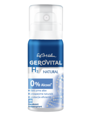 Deodorant antiperspirant H3 Natural, 40 ml, Gerovital -  - GEROVITAL