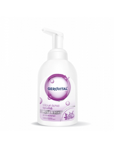 Sapun lichid spuma antibacterian Pure, 300 ml, Gerovital - SAPUNURI - GEROVITAL