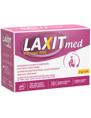 Laxit Med 5g, 20 plicuri, Fiterman - CONSTIPATIE - FITERMAN