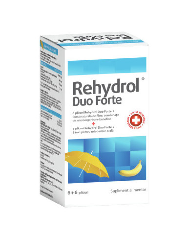 Rehydrol Duo Forte, pulbere orala, 12plicuri, MBA Pharma -  - MBA PHARMA