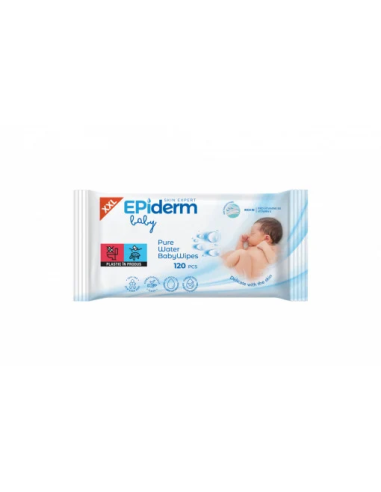 Epiderm, Baby Servetele umede Pure Water, 120 buc -  - EPIDERM