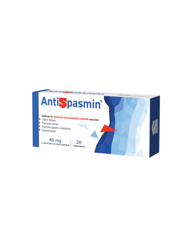 Antispasmin 40 mg, 20 comprimate, Biofarm - ANTISPASTICE - BIOFARM