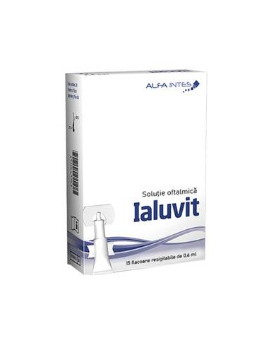 Solutie oftalmica Ialuvit, 15 x 0,6 ml, Alfa Intes - AFECTIUNI-ALE-OCHILOR - ALFA INTES