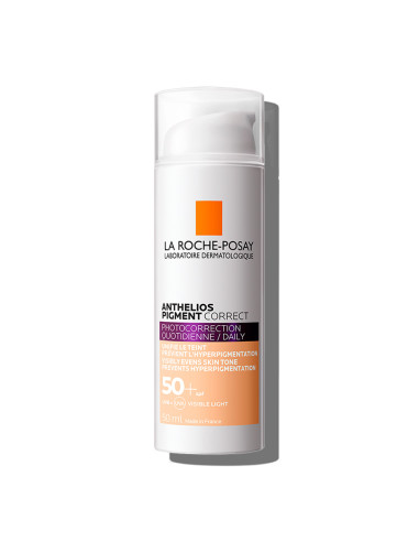 Crema Anthelios Pigment Correct, SPF50+ cu efect anti pete pigmentare, nuanta medie, 50ml, La Roche Posay - PROTECTIE-SOLARA-ADULTI - LA ROCHE-POSAY
