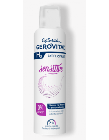 Deodorant antiperspirant H3 Classic Sensitive, 150 ml, Gerovital -  - GEROVITAL
