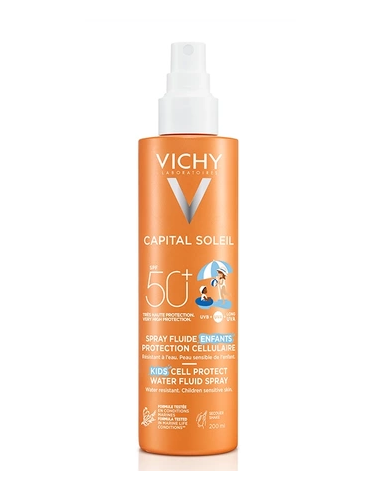 Spray fluid cu protectie solara SPF 50+ pentru copii, Capital Soleil Kids Cell Protect, 200 ml, Vichy -  - VICHY