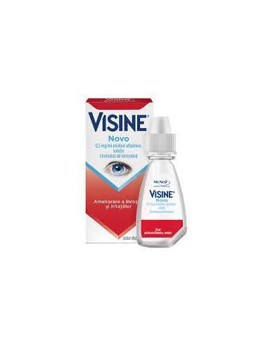 VISINE NOVO, picaturi oftalmice, 0,5 mg/ml, 15 ml -  - CILAG GMBH INTERNATIONAL DIVISIN JOHNSON&JOHNSON CONSUMER