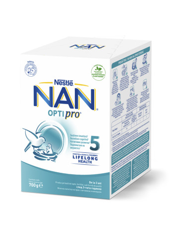 Lapte Praf NAN 5 Optipro 700g, de la 3 ani, Nestle - FORMULE-LAPTE - NAN