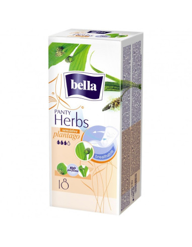 Absorbante Bella Herbs Panty Sensitive Patlagina, 18 buc -  - BELLA