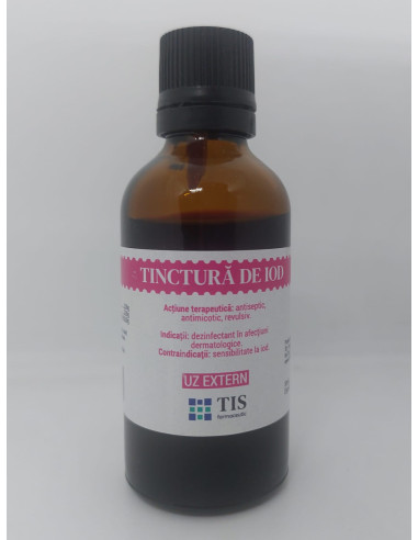 Tinctura de iod, 50 ml, Tis - ANTISEPTICE - TIS FARMACEUTIC