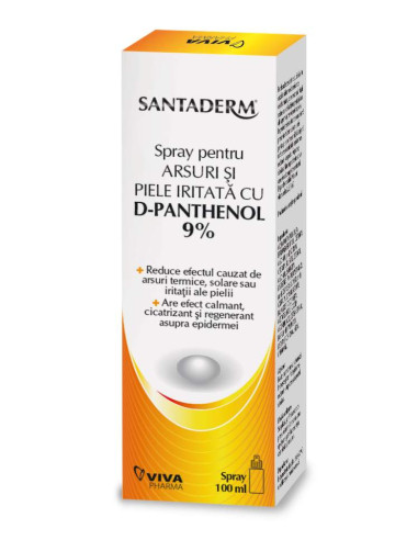 Spray cu D-Panthenol 9%, Santaderm, 100ml, Vitalia -  - VITALIA PHARMA