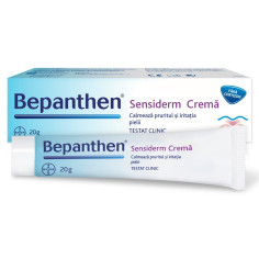 Bepanthen Sensiderm Crema 20 gr, calmeaza mancarimea si roseata pielii provocate de iritatii, Bayer