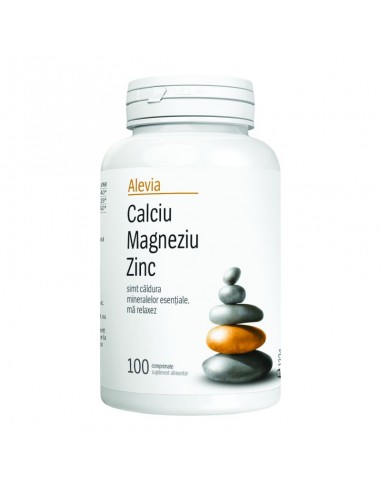 Calciu Magneziu Zinc, 100 comprimate, Alevia - UZ-GENERAL - ALEVIA