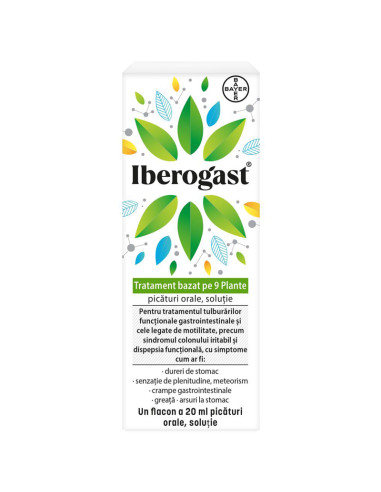 Iberogast picaturi orale, 20ml, Bayer - DIGESTIE-USOARA - BAYER