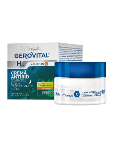 Crema antirid de noapte Gerovital H3 Hyaluron C, 50 ml, Farmec -  - GEROVITAL