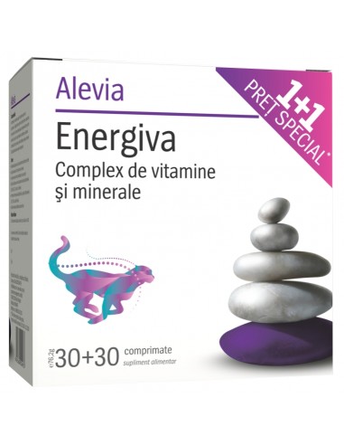 Pachet Energiva, 30 comprimate, Alevia (1+1 pret special) -  - ALEVIA