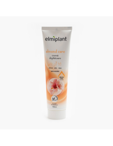 Crema Depilatoare Piele Sensibila Almond Care, 150ml, Elmiplant - PRODUSE-EPILARE - ELMIPLANT