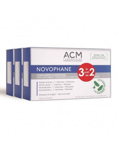 Pachet Tratament pentru unghii si par Novophane, 3 x 60 capsule, Acm - VITAMINE-PAR-PIELE-UNGHII - ACM