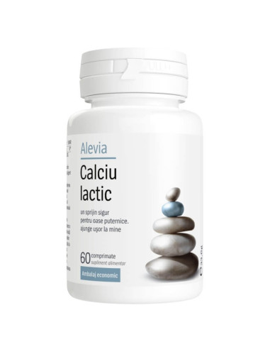 Calciu Lactic, 60 comprimate, Alevia - UZ-GENERAL - ALEVIA