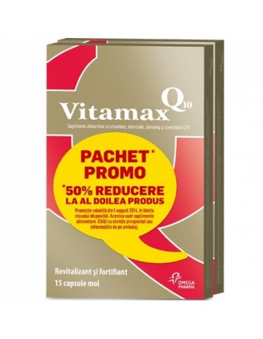 Vitamax pachet Q10, 15 capsule + 15 capsule, Perrigo (40% reducere din al 2-lea produs) - UZ-GENERAL - GSK SRL OMEGA PHARMA