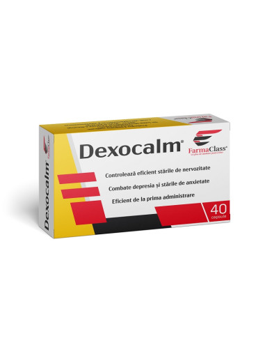 Dexocalm, 40 capsule, FarmaClass - STRES-SI-SOMN - FARMACLASS