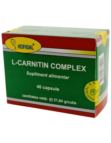 L-Carnitin Complex, 40 capsule, Hofigal - TONICE-GENERALE - HOFIGAL