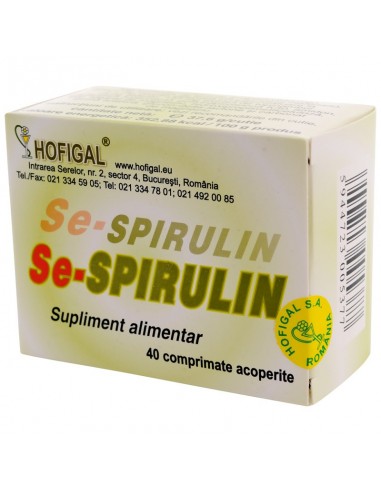 Se-Spirulin, 40 comprimate, Hofigal - TONICE-GENERALE - HOFIGAL