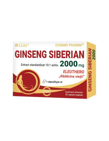 Cosmopharm Ginseng Siberian Echivalent, 2000 mg, 30 comprimate - TONICE-SEXUALE-BARBATI - COSMOPHARM 