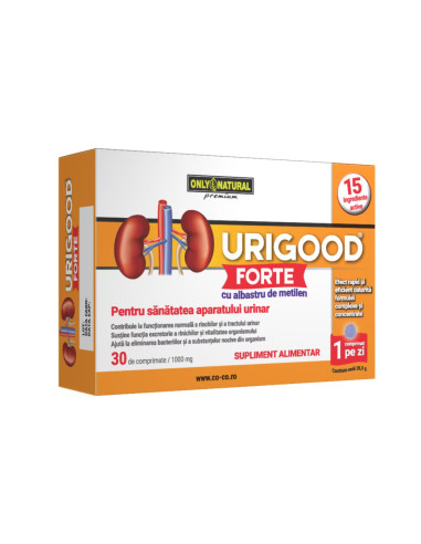 Urigood Forte 1000 mg, 30 comprimate, Only Natural - INFECTII-URINARE - ONLY NATURAL