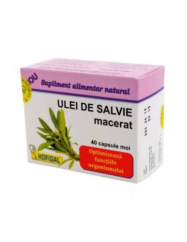Ulei de Salvie macerat 500 mg, 40 capsule, Hofigal - DEZECHILIBRE-HORMONALE - HOFIGAL