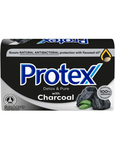 Sapun Solid Protex Detox & Pure With Charcoal, 90g - SAPUNURI - PROTEX