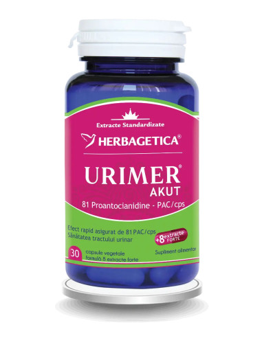 Urimer Akut, 30 capsule, Herbagetica - INFECTII-URINARE - HERBAGETICA