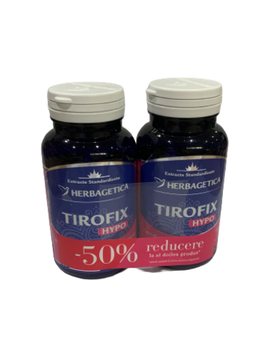 Tirofix Hypo 60 capsule + 60 capsule, Herbagetica - DEZECHILIBRE-HORMONALE - HERBAGETICA
