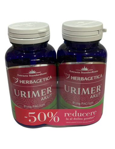 Urimer Akut 30 capsule + 30 capsule, Herbagetica - INFECTII-URINARE - HERBAGETICA
