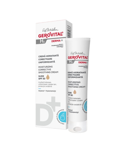 Crema Hidratanta Corectoare Uniformizanta Gerovital H3 Derma+ SPF 30, 30ml -  - GEROVITAL