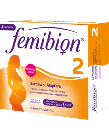 Femibion 2 sarcina si alaptare, 28 comprimate + 28 capsule, Dr. Reddys - VITAMINE-GRAVIDE - DR. REDDYS