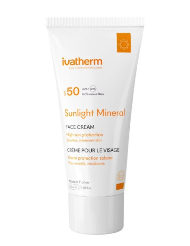 Ivatherm Sunlight Mineral Crema pentru fata SPF50, 50ml - PROTECTIE-SOLARA-ADULTI - IVATHERM