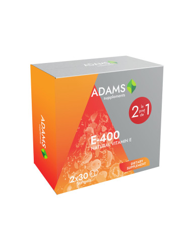Vitamina E 400mg naturala, 30 capsule, 1+ 1 Cadou, Adams -  - ADAMS VISION