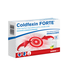 Coldfexin Forte, 1000 mg/12,2 mg, 10 plicuri, Sandoz