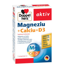 Magneziu + Calciu + D3, 30 comprimate, Doppelherz
