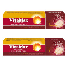Vitamax, 20 comprimate efervescente, 1+1 Gratis, Perrigo