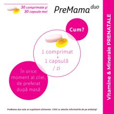 PreMama Duo, Complex de Multivitamine 30 comprimate + 30 capsule moi, Alkaloid -  - ALKALOID AD.SKOPJE JOIT STOCK COMPANY